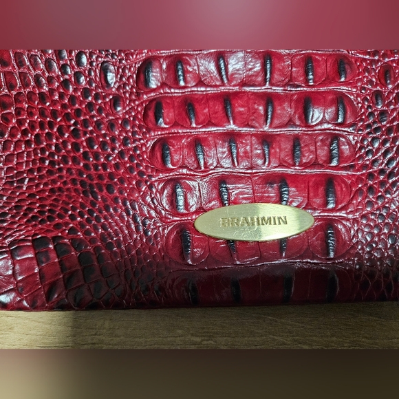 Brahmin Crimson Melbourne Rosalyn Wristlet Clutch - Picture 2 of 8